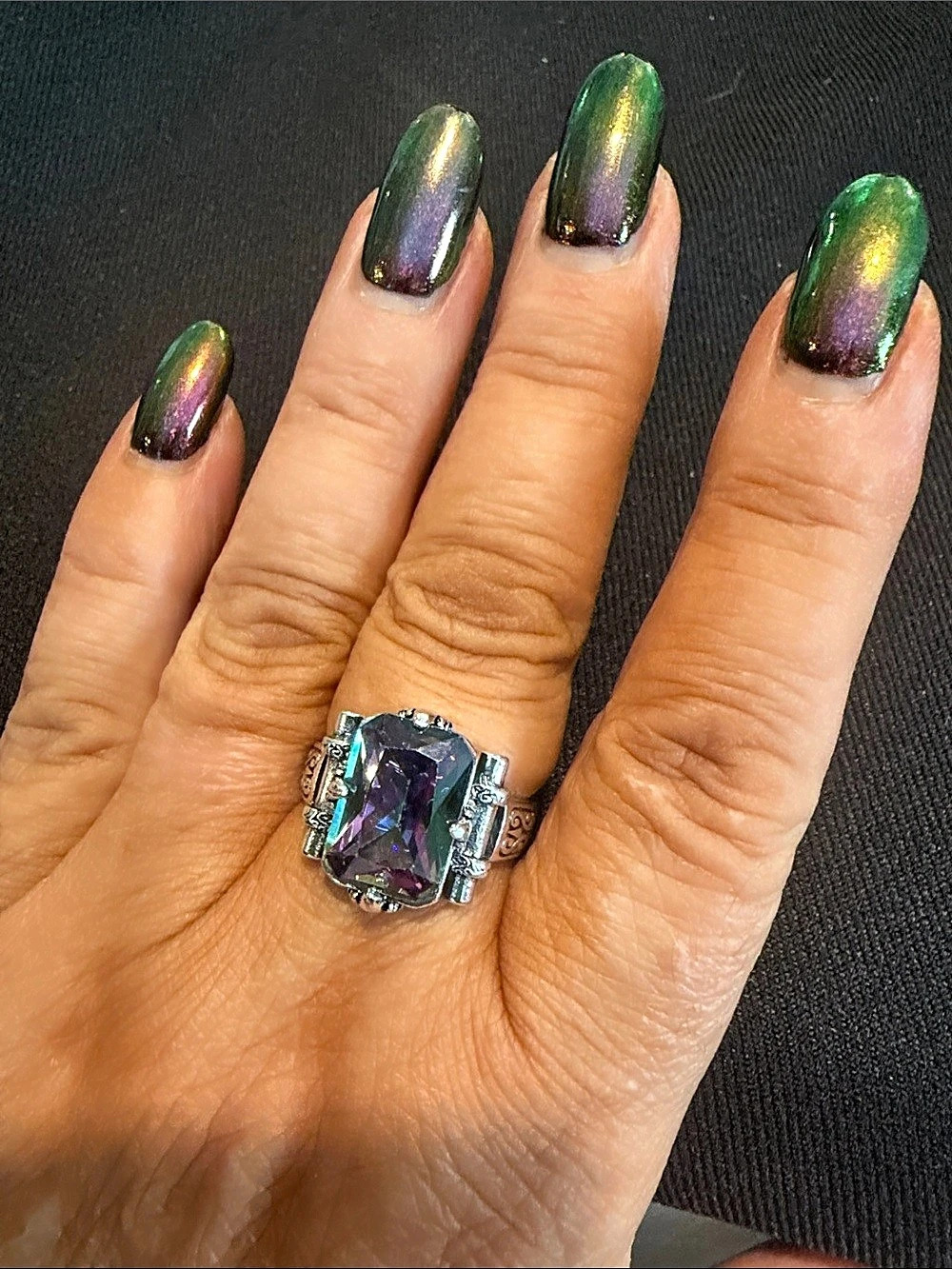 Purple Statement Ring US 10 Like New